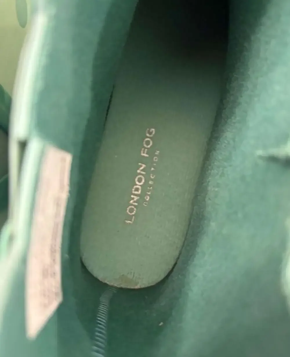London Fog Piccadilly Rain Boots Mint Green Polka Dot Size 8M